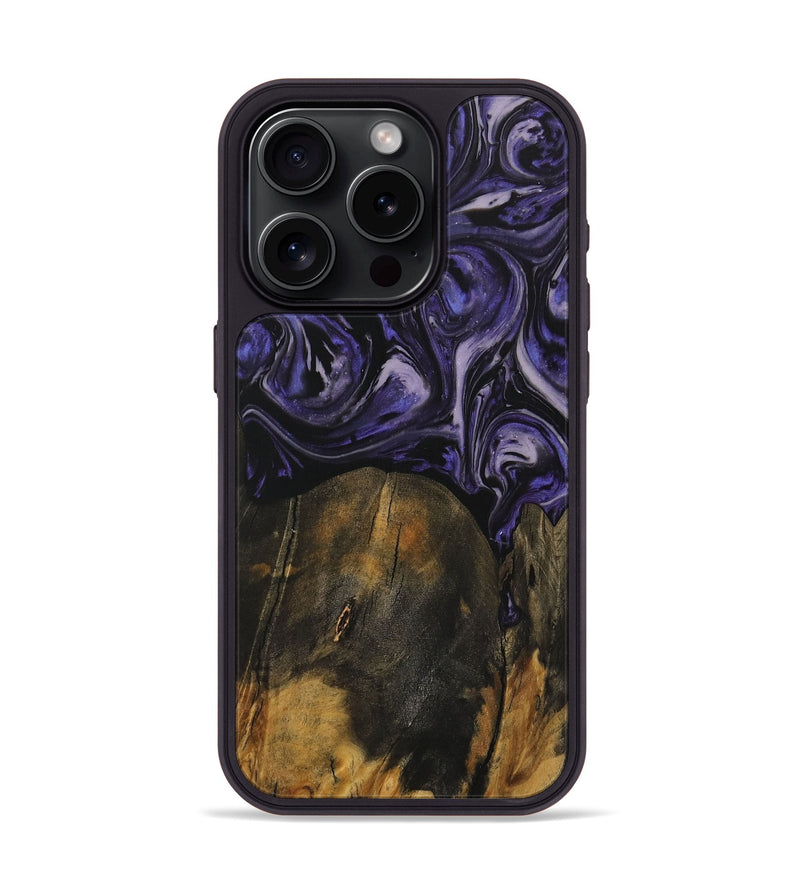 iPhone 15 Pro Wood Phone Case - Khanh (Purple, 730266)