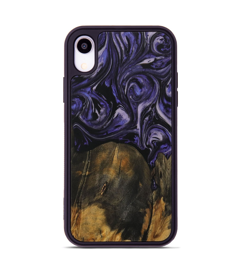 iPhone Xr Wood Phone Case - Khanh (Purple, 730266)