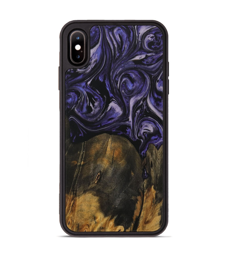 iPhone Xs Max Wood Phone Case - Khanh (Purple, 730266)