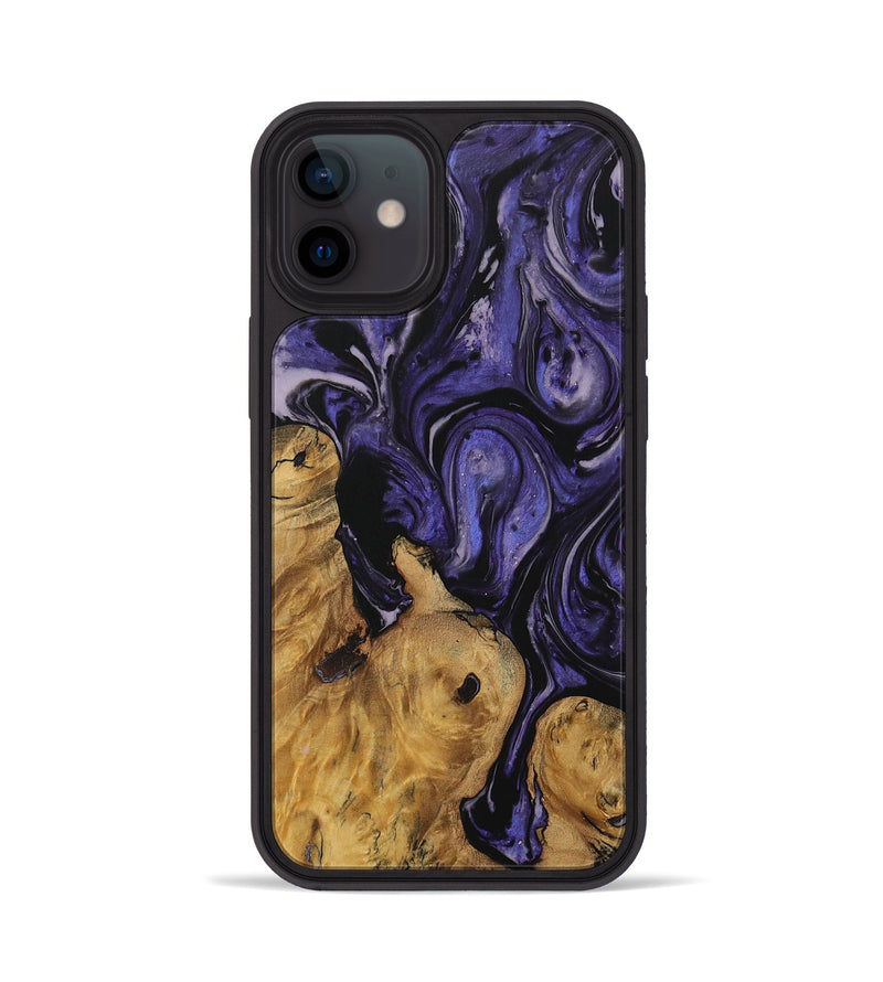 iPhone 12 Wood Phone Case - Savita (Purple, 730268)