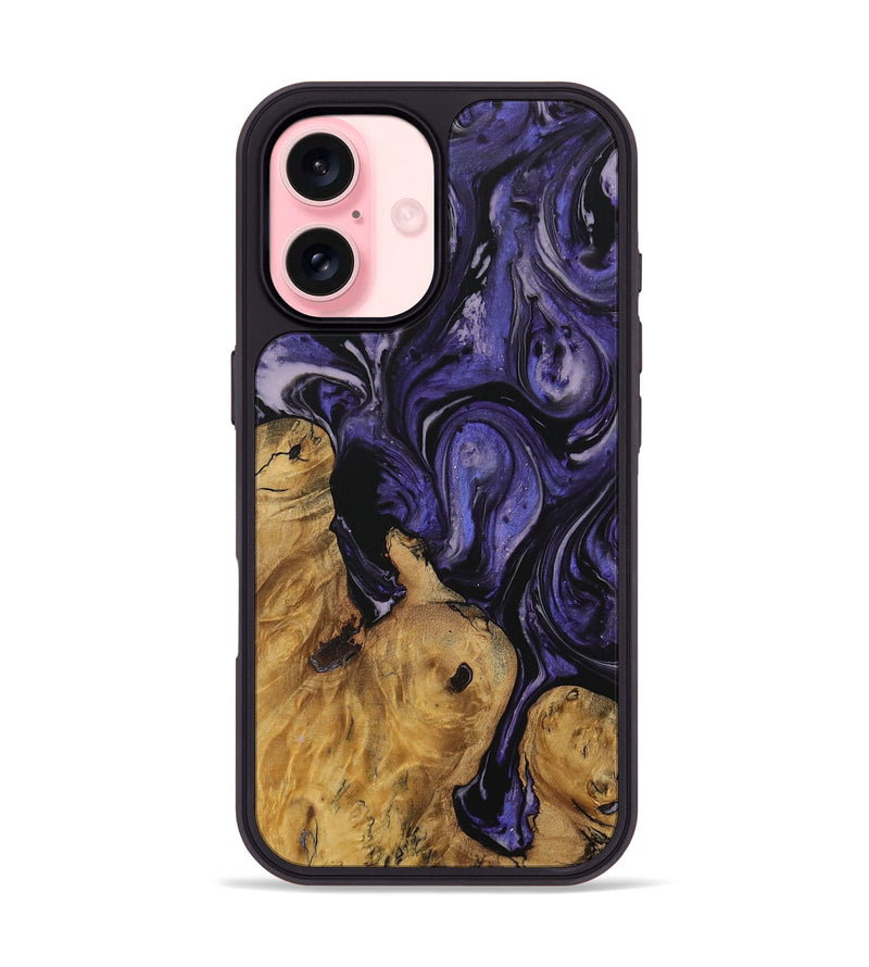 iPhone 16 Wood Phone Case - Savita (Purple, 730268)