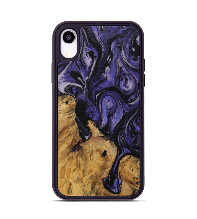 iPhone Xr Wood Phone Case - Savita (Purple, 730268)