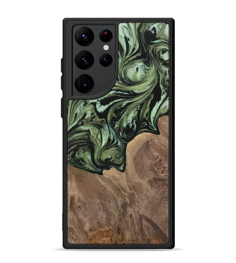 Galaxy S22 Ultra Wood Phone Case - Kelsie (Green, 730270)