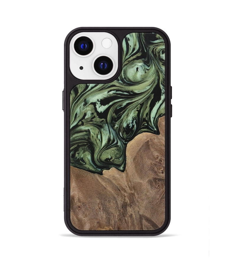 iPhone 13 Wood Phone Case - Kelsie (Green, 730270)