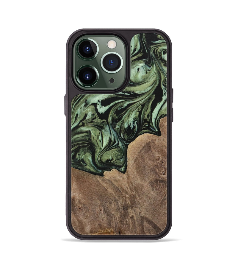 iPhone 13 Pro Wood Phone Case - Kelsie (Green, 730270)