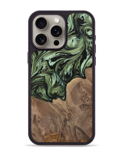 iPhone 15 Pro Max Wood Phone Case - Kelsie (Green, 730270)