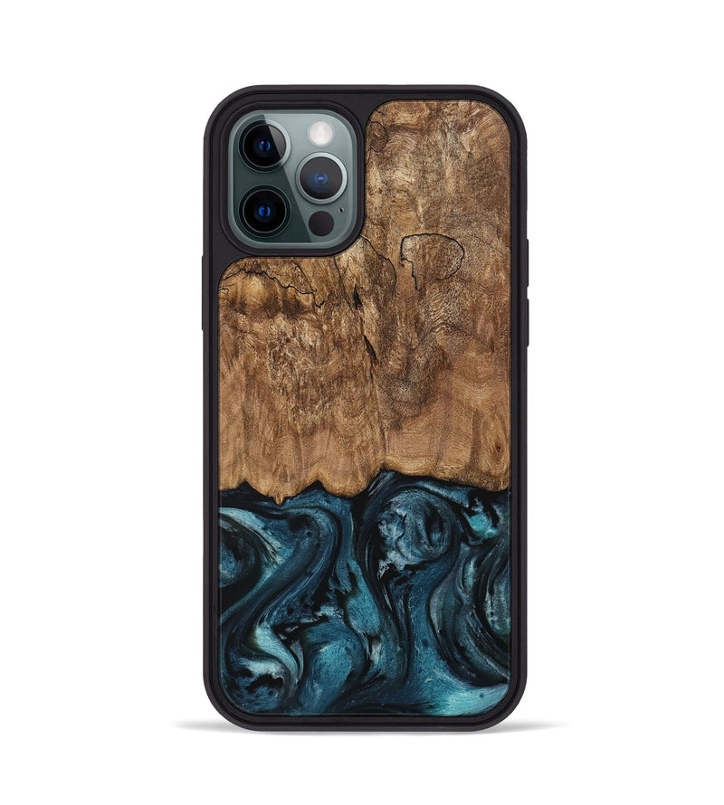 iPhone 12 Pro Wood Phone Case - Ardeth (Blue, 730273)