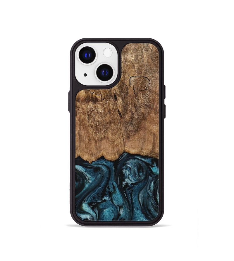 iPhone 13 mini Wood Phone Case - Ardeth (Blue, 730273)