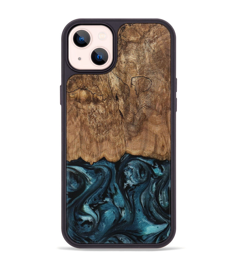 iPhone 14 Plus Wood Phone Case - Ardeth (Blue, 730273)