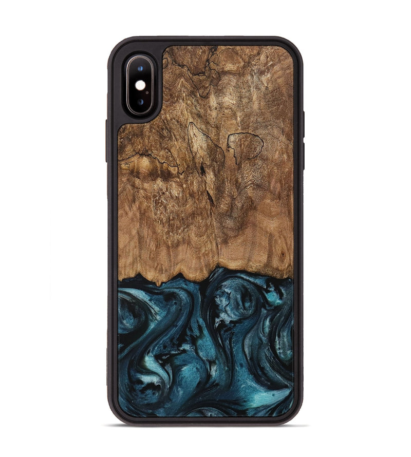 iPhone Xs Max Wood Phone Case - Ardeth (Blue, 730273)