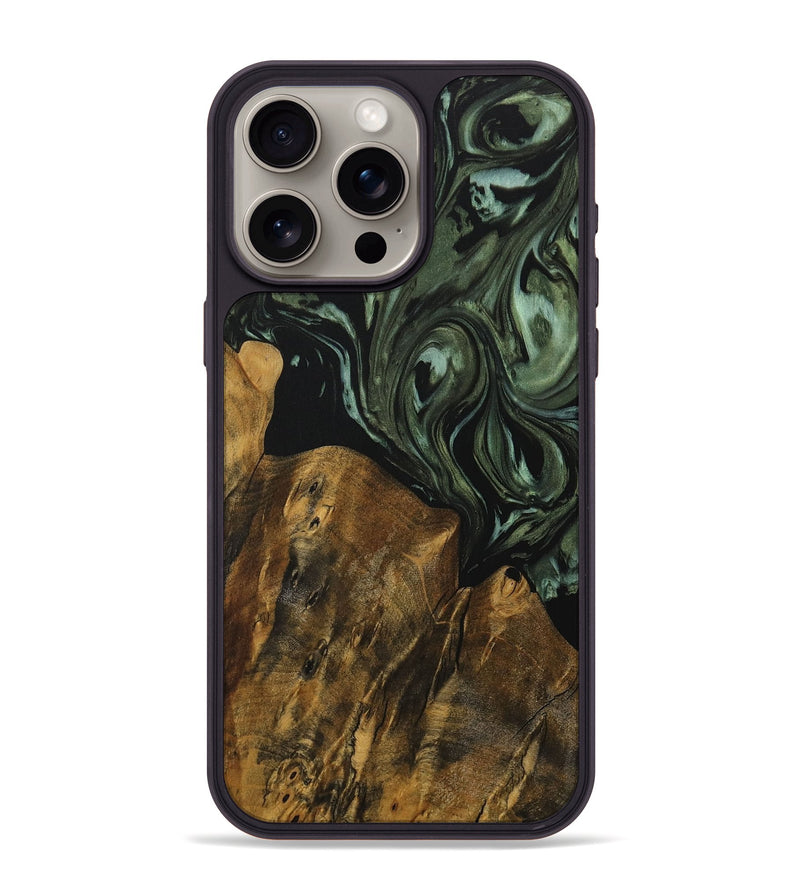 iPhone 15 Pro Max Wood Phone Case - Legra (Green, 730280)