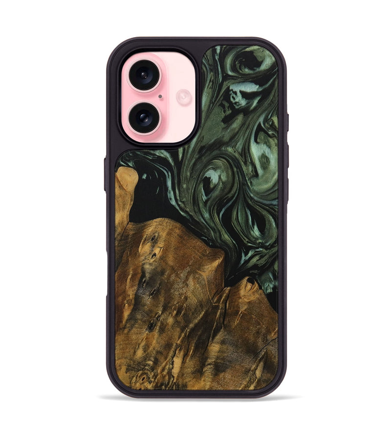 iPhone 16 Wood Phone Case - Legra (Green, 730280)