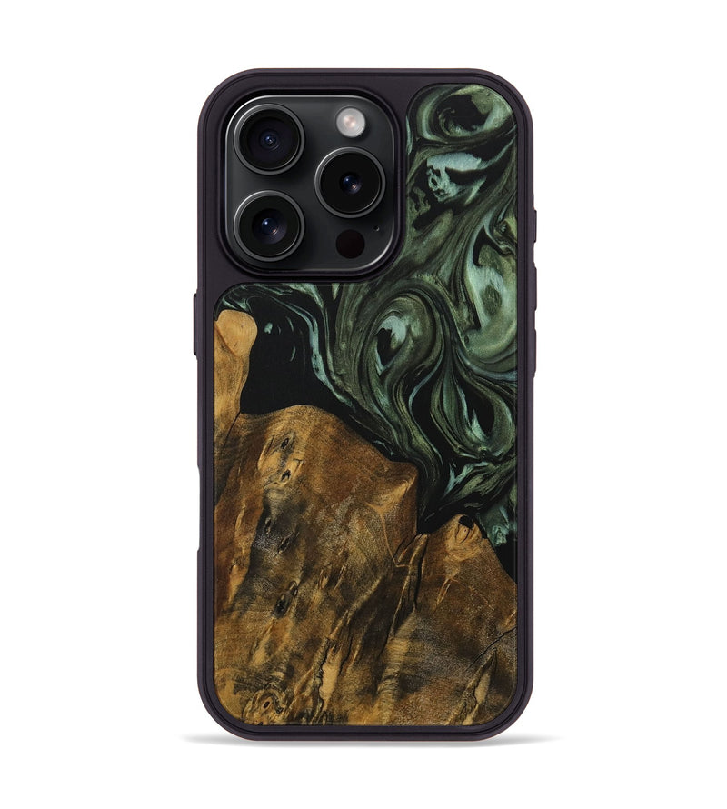 iPhone 16 Pro Wood Phone Case - Legra (Green, 730280)