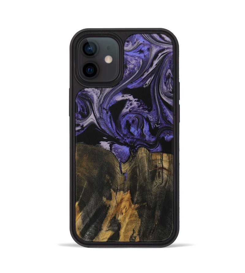 iPhone 12 Wood Phone Case - Gaetano (Purple, 730281)