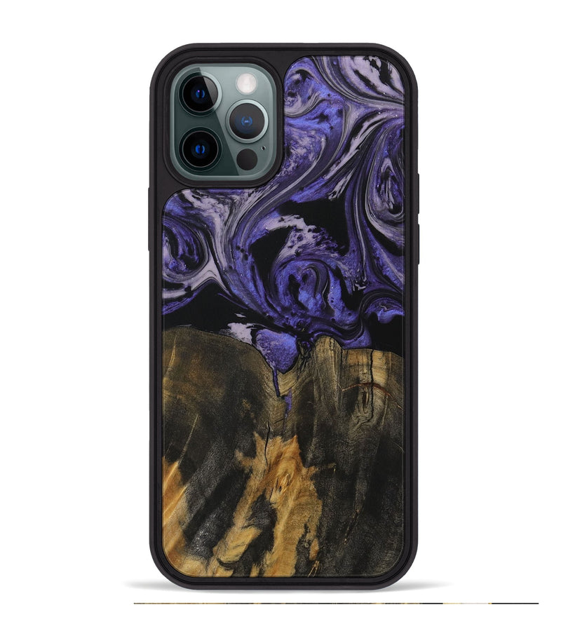 iPhone 12 Pro Max Wood Phone Case - Gaetano (Purple, 730281)