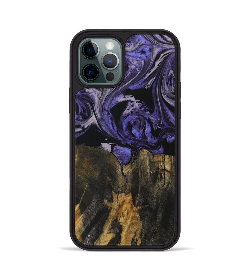 iPhone 12 Pro Wood Phone Case - Gaetano (Purple, 730281)