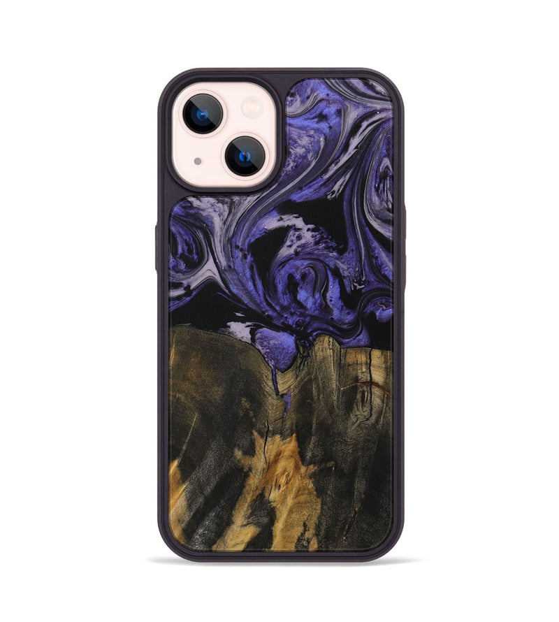 iPhone 14 Wood Phone Case - Gaetano (Purple, 730281)