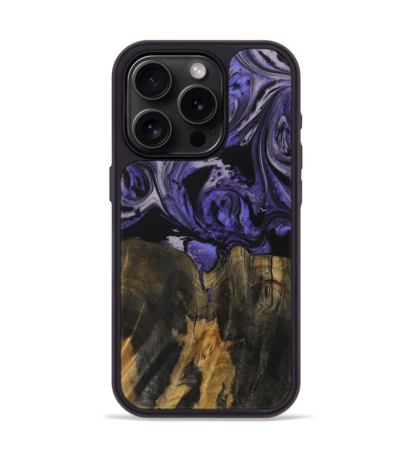 iPhone 15 Pro Wood Phone Case - Gaetano (Purple, 730281)