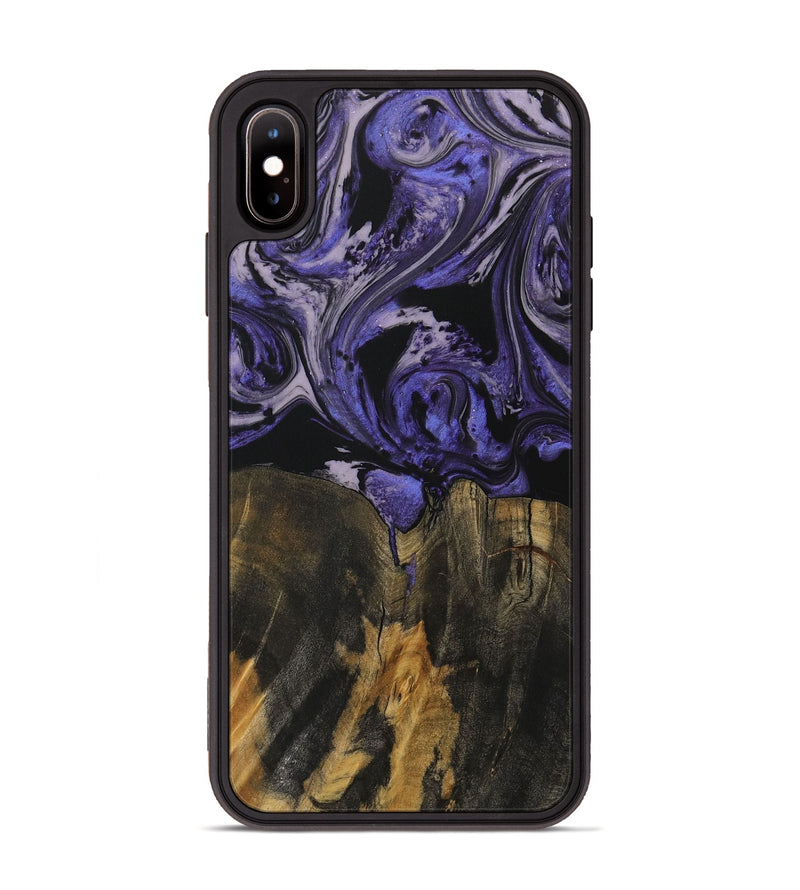 iPhone Xs Max Wood Phone Case - Gaetano (Purple, 730281)