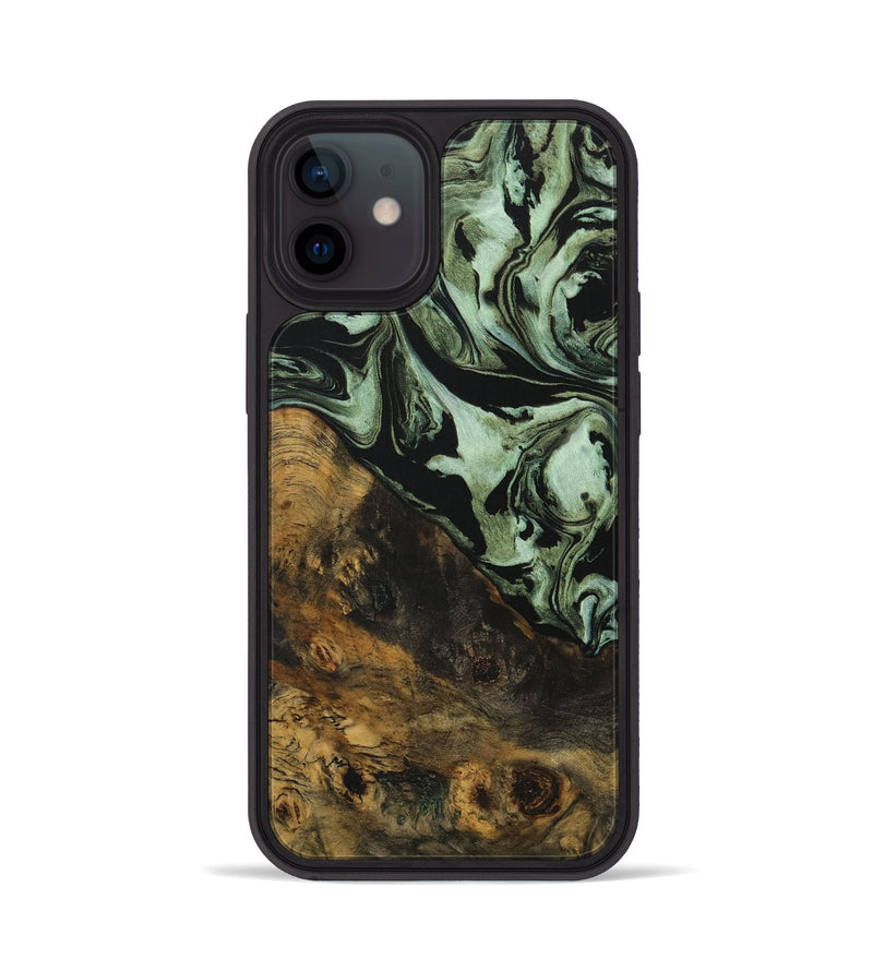 iPhone 12 Wood Phone Case - Zigmund (Green, 730282)