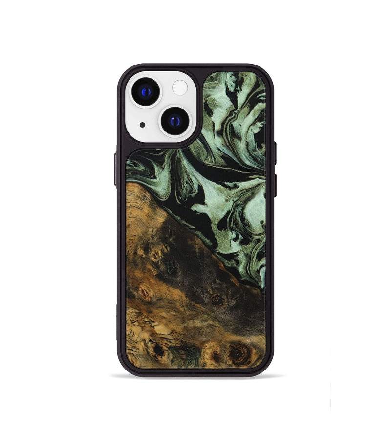 iPhone 13 mini Wood Phone Case - Zigmund (Green, 730282)