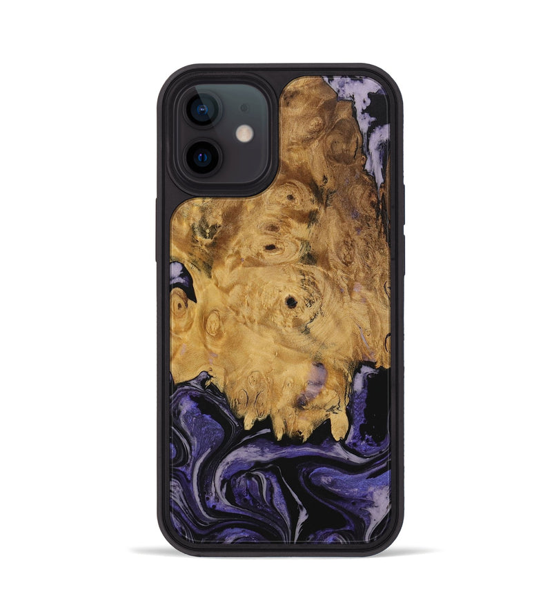 iPhone 12 Wood Phone Case - Alverda (Purple, 730288)