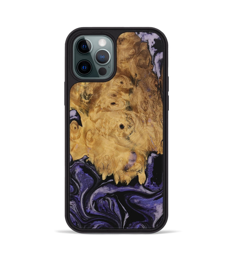 iPhone 12 Pro Wood Phone Case - Alverda (Purple, 730288)