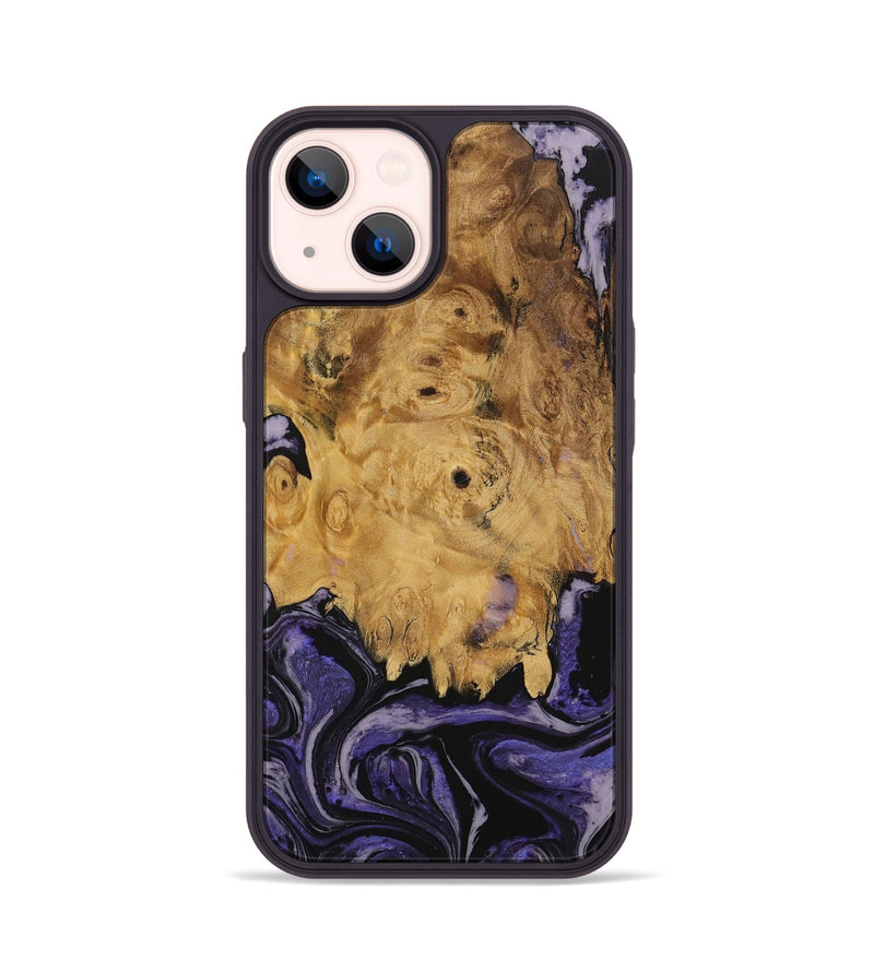 iPhone 14 Wood Phone Case - Alverda (Purple, 730288)