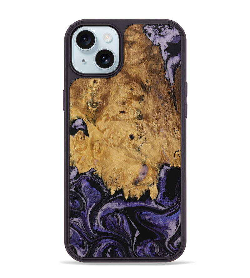 iPhone 15 Plus Wood Phone Case - Alverda (Purple, 730288)