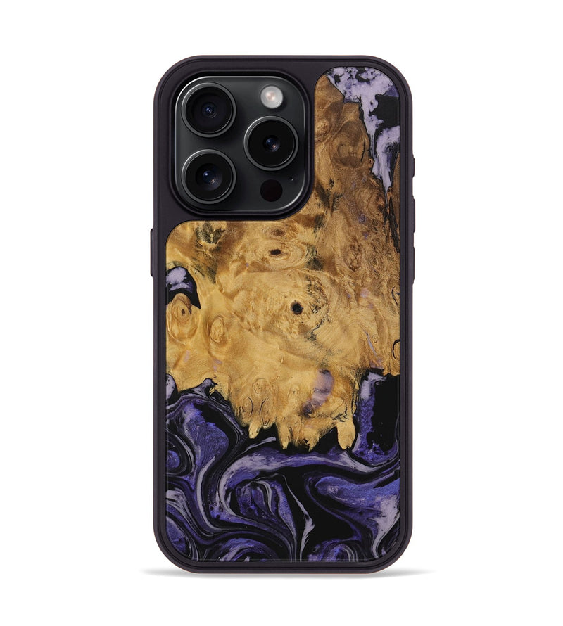 iPhone 15 Pro Wood Phone Case - Alverda (Purple, 730288)