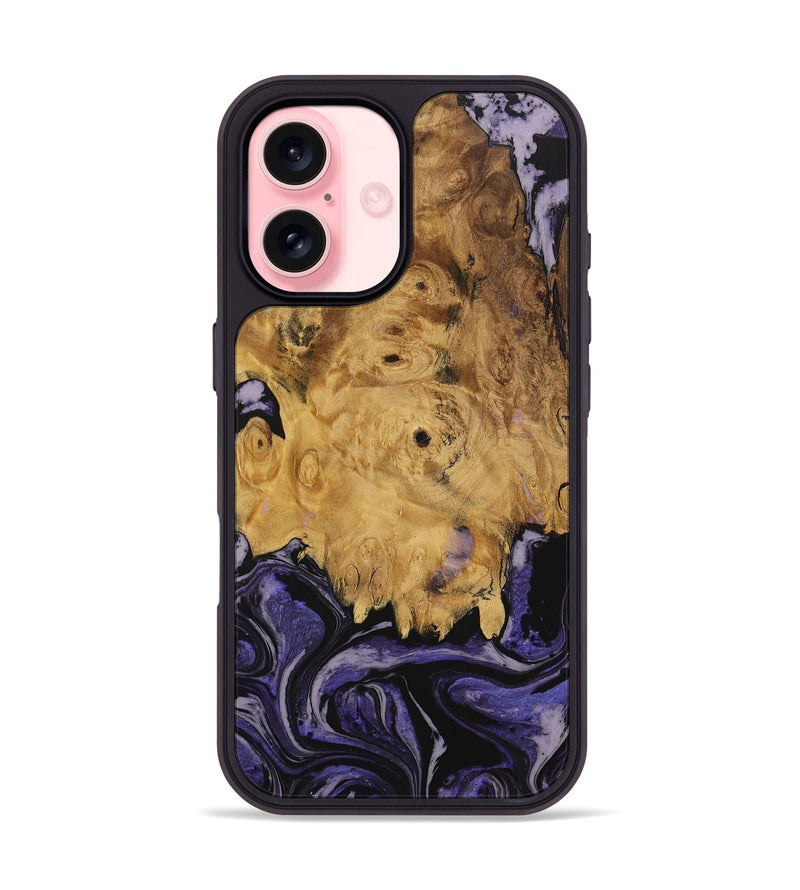 iPhone 16 Wood Phone Case - Alverda (Purple, 730288)