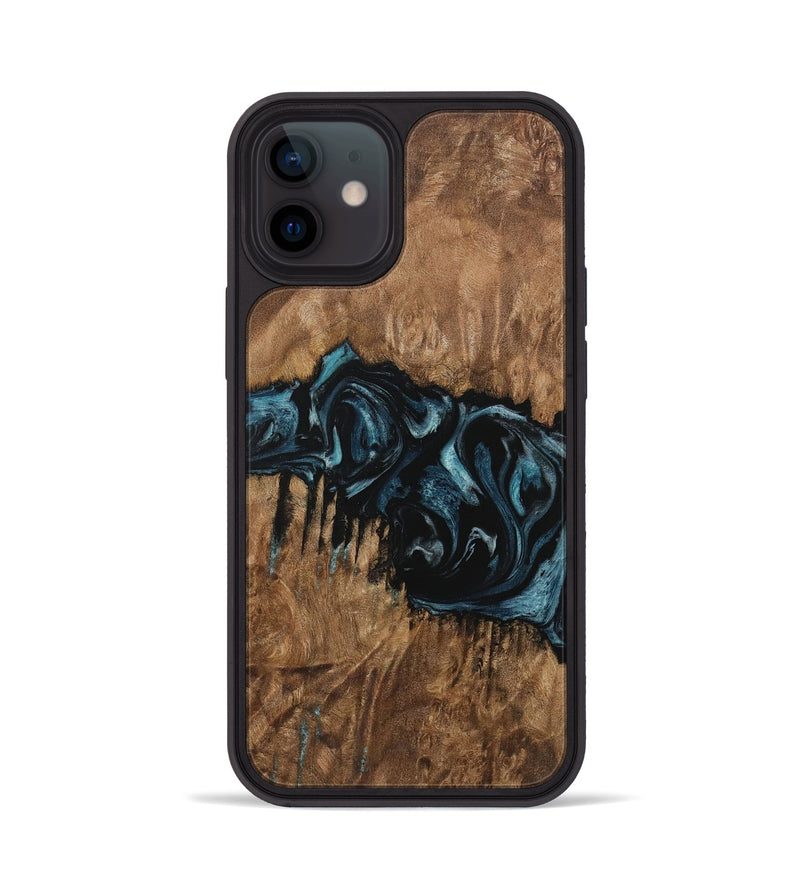 iPhone 12 Wood Phone Case - Ilan (Blue, 730294)