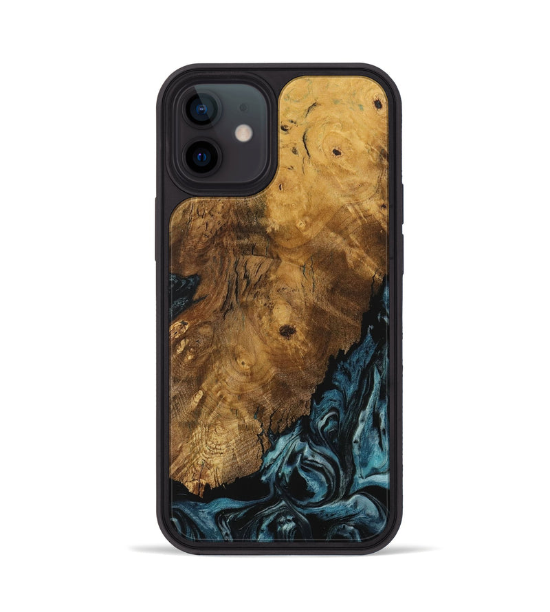 iPhone 12 Wood Phone Case - Zillah (Blue, 730296)