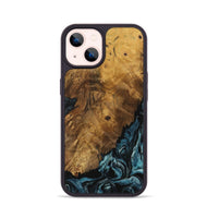 iPhone 14 Wood Phone Case - Zillah (Blue, 730296)