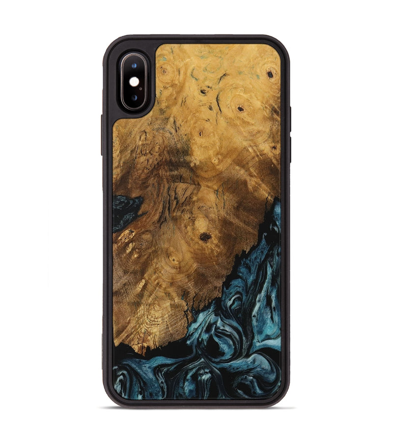 iPhone Xs Max Wood Phone Case - Zillah (Blue, 730296)