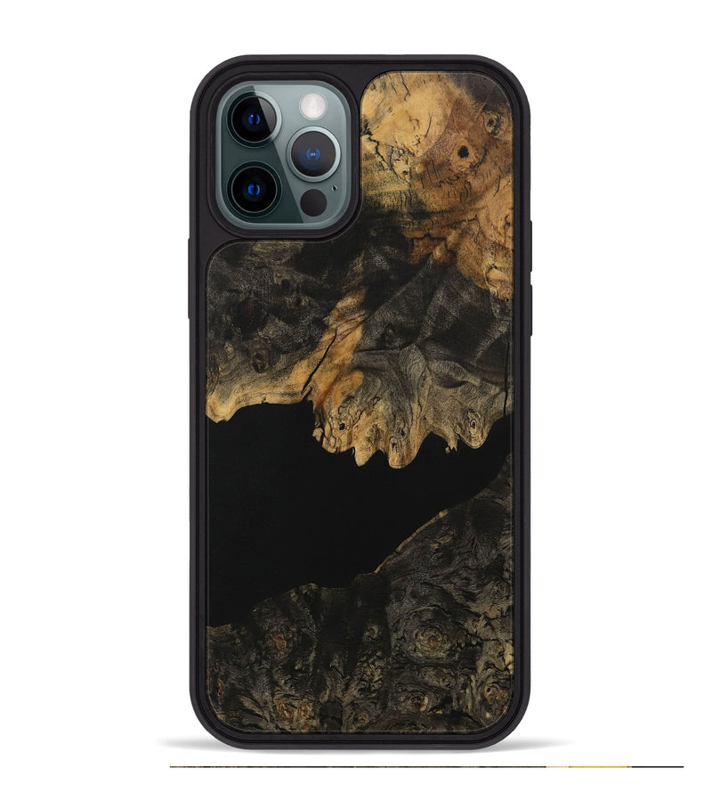 iPhone 12 Pro Max Wood Phone Case - Adria (Pure Black, 730298)