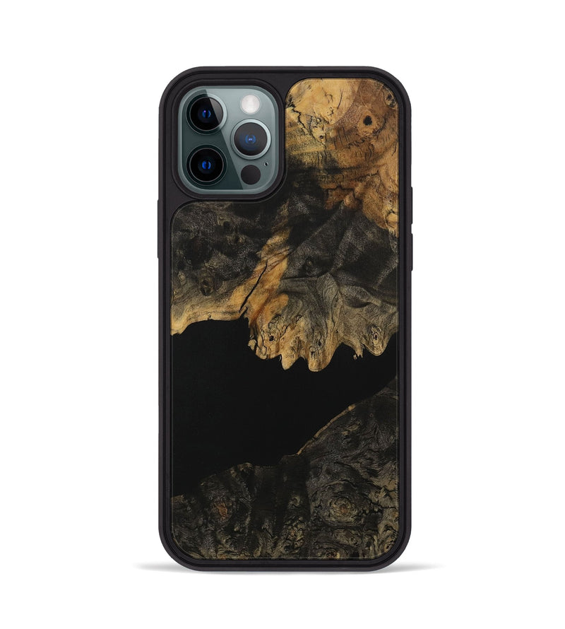 iPhone 12 Pro Wood Phone Case - Adria (Pure Black, 730298)