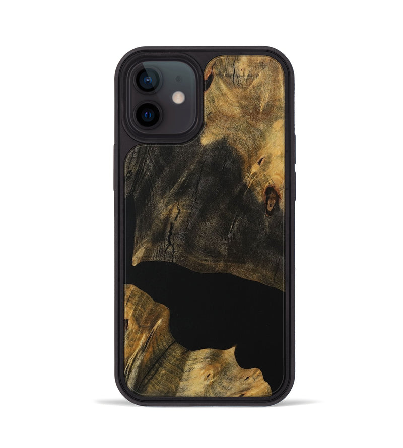 iPhone 12 Wood Phone Case - Harold (Pure Black, 730299)