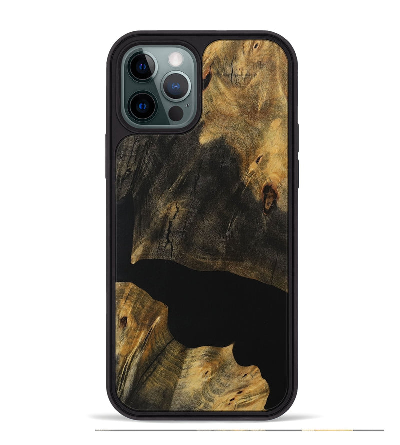 iPhone 12 Pro Max Wood Phone Case - Harold (Pure Black, 730299)