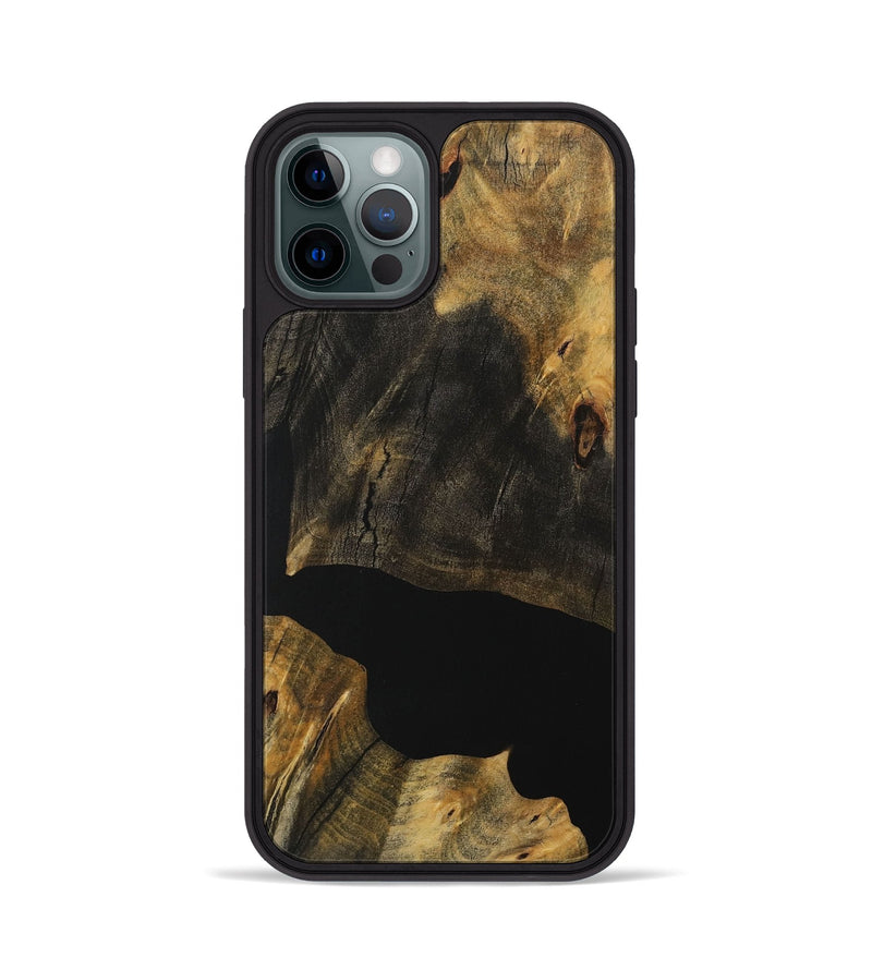 iPhone 12 Pro Wood Phone Case - Harold (Pure Black, 730299)