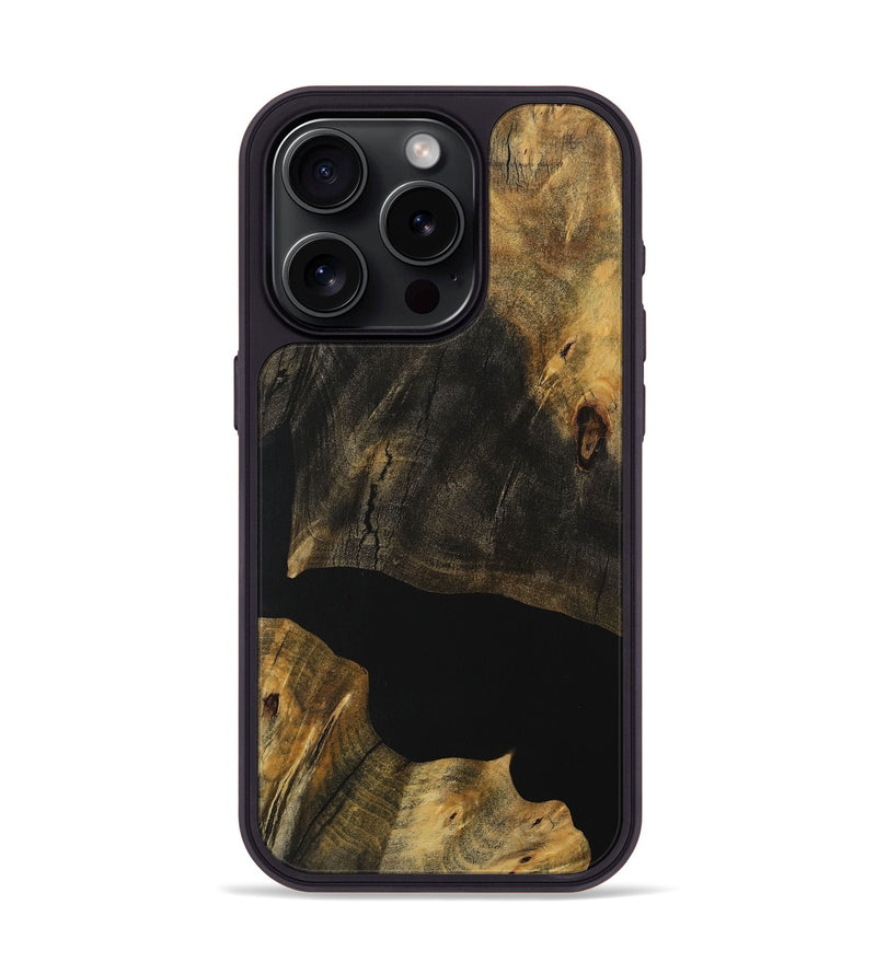 iPhone 15 Pro Wood Phone Case - Harold (Pure Black, 730299)