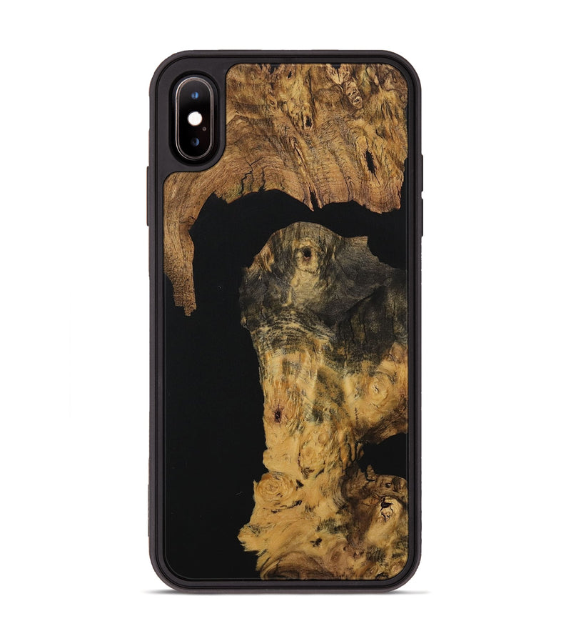 iPhone Xs Max Wood Phone Case - Janeva (Pure Black, 730301)