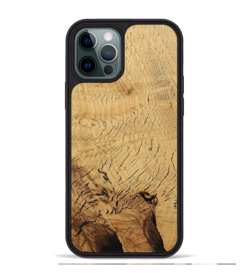 iPhone 12 Pro Max Wood Phone Case - Ingres (Wood Burl, 730302)