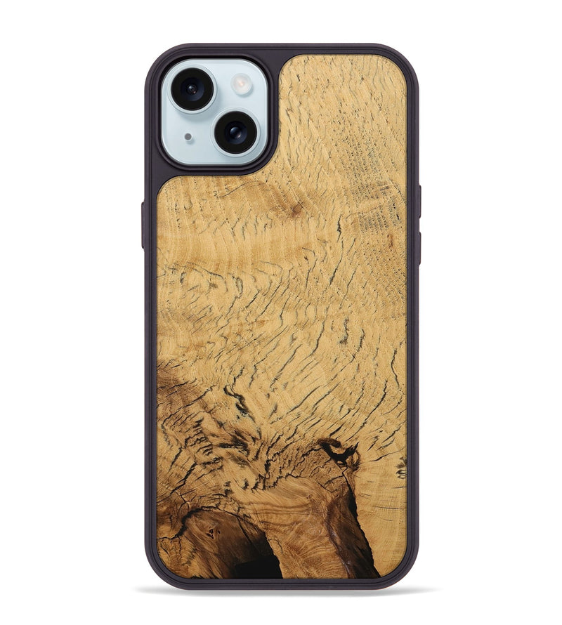 iPhone 15 Plus Wood Phone Case - Ingres (Wood Burl, 730302)