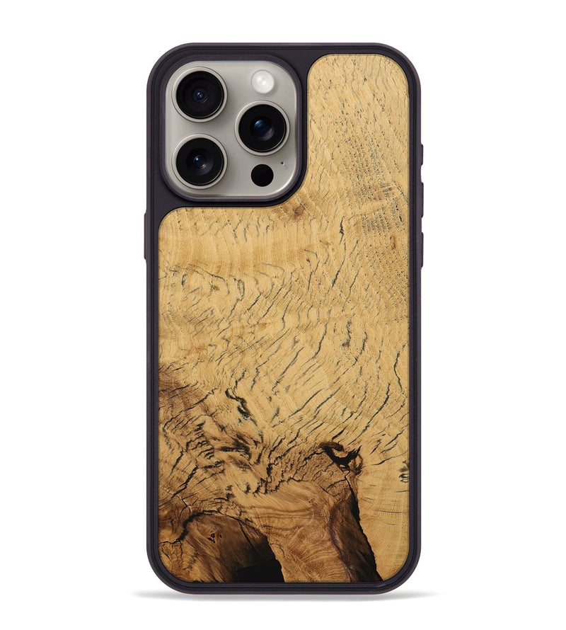 iPhone 15 Pro Max Wood Phone Case - Ingres (Wood Burl, 730302)