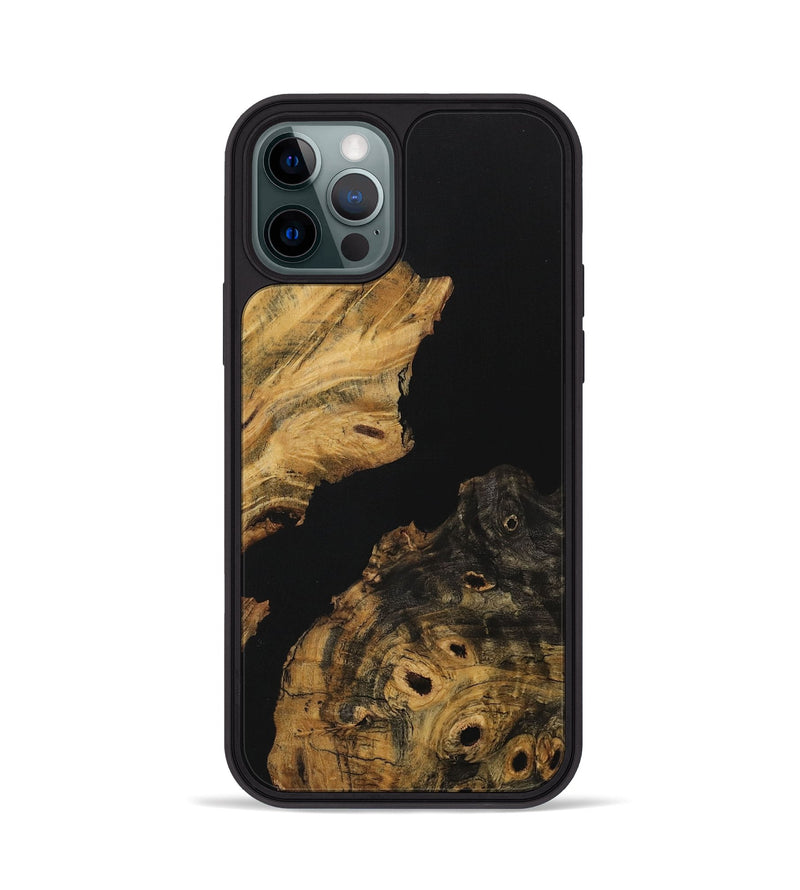 iPhone 12 Pro Wood Phone Case - Stormi (Pure Black, 730303)