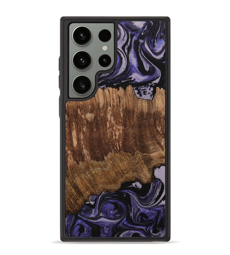 Galaxy S23 Ultra Wood Phone Case - Margi (Purple, 730306)