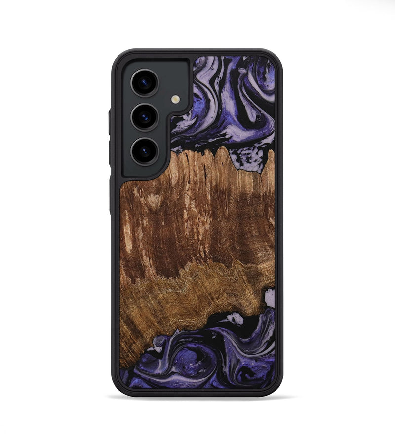 Galaxy S24 Wood Phone Case - Margi (Purple, 730306)