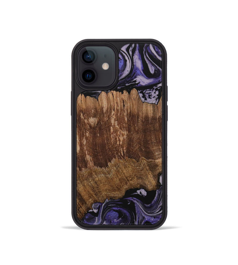 iPhone 12 mini Wood Phone Case - Margi (Purple, 730306)