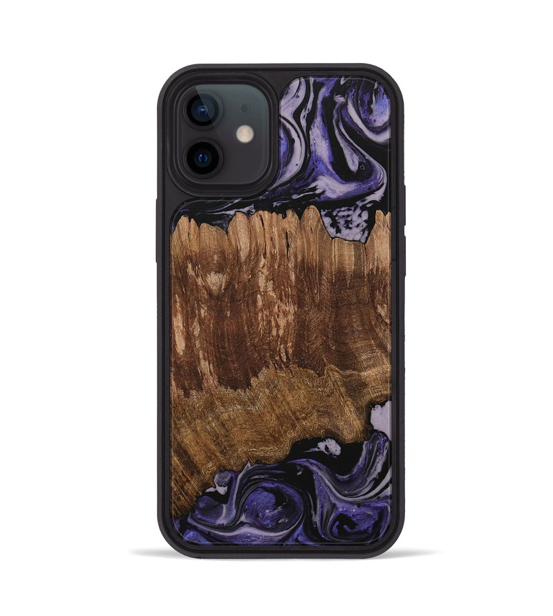 iPhone 12 Wood Phone Case - Margi (Purple, 730306)